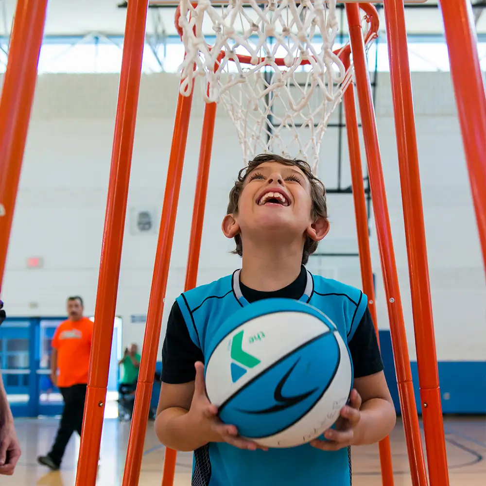 image of participant playing basketball